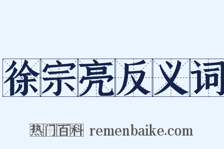 徐宗亮反义词是什么意思的图片